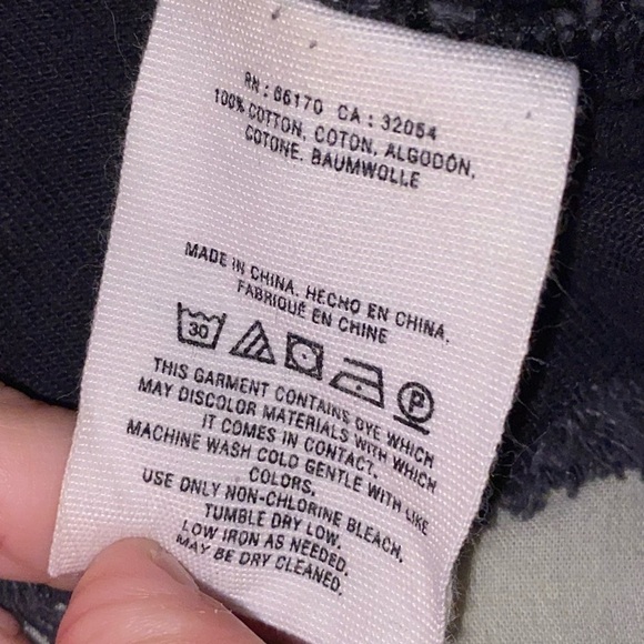 ANTHROPOLOGIE Brand PILCRO Black Wash Denim Fringe A Line Button Up Skirt Luxury - Picture 10 of 11